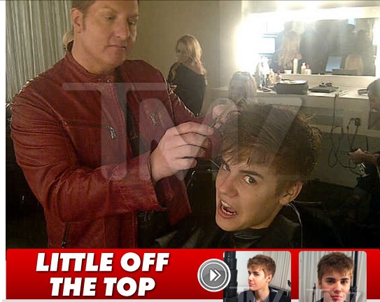 justin bieber sleeping on his laptop. Justin Bieber cut his hair