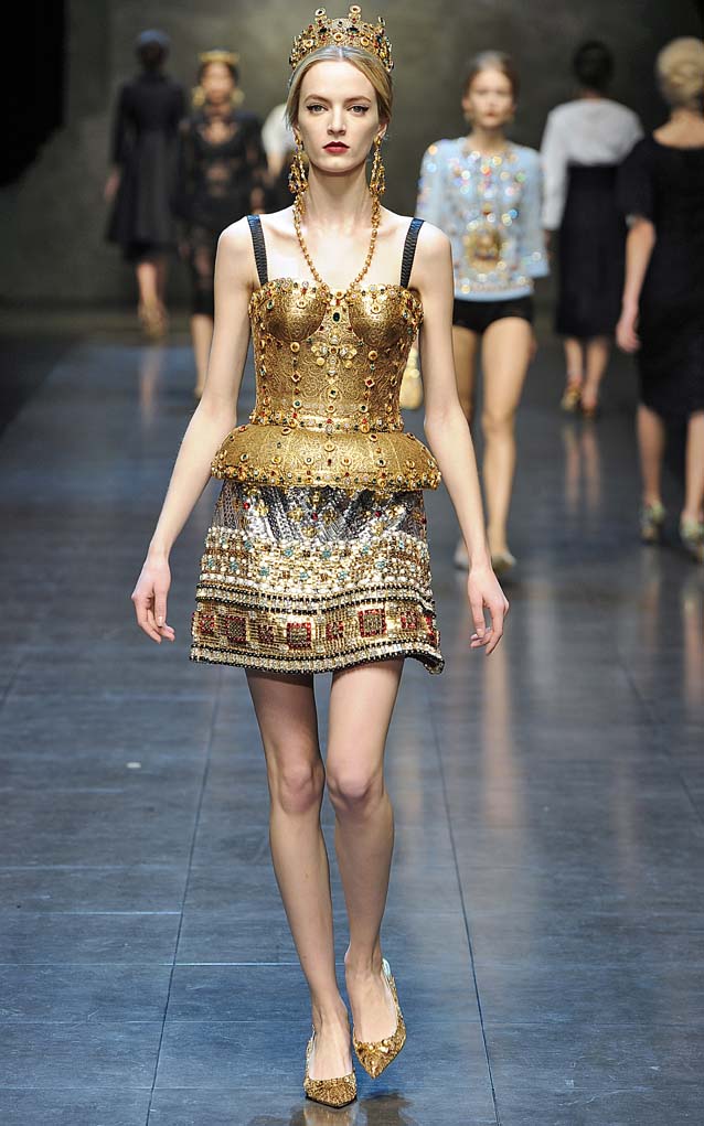 Ready to Wear Fall Winter 2013 Dolce Gabbana Milan Fashion Week Feb 2013