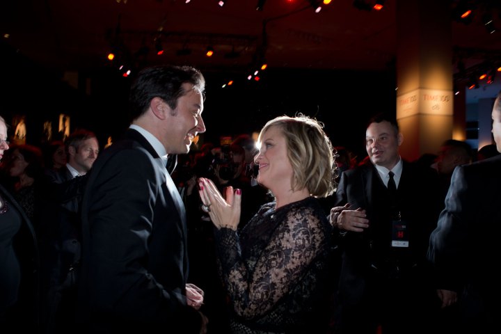Guests arrive and socialize at the TIME 100 gala at the Time Warner center