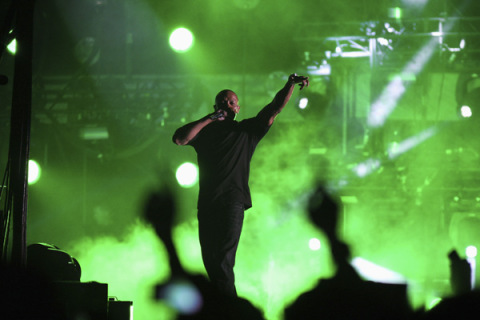 Dr. Dre performs at 2012 Coachella Valley Music and Arts Festival in Indio