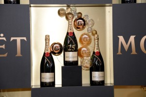 BEVERLY HILLS, CA - JANUARY 10: Displays and signage are seen during the 73rd Annual Golden Globe Awards held at the Beverly Hilton Hotel on January 10, 2016 in Beverly Hills, California. (Photo by Michael Kovac/Getty Images for Moet & Chandon)